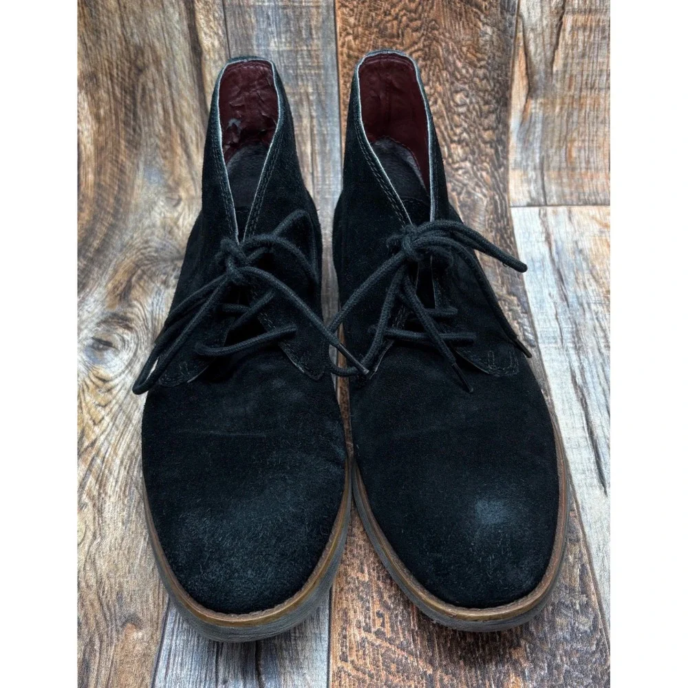 Buks by Walk-Over Mens Black Suede Chukka Desert Boots Size 10 M B01403 CCHG14